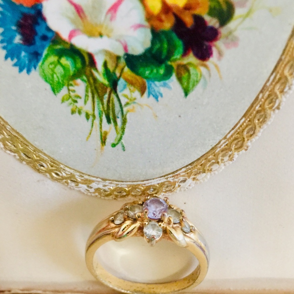 Vintage ring with purple stone